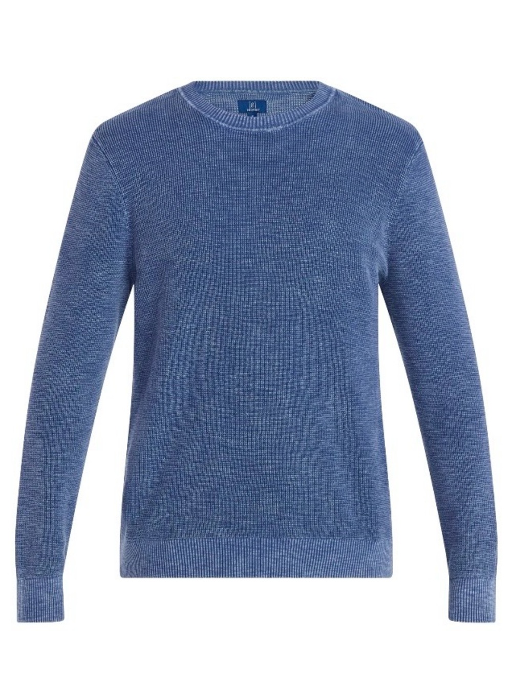 George Men's Cotton Blue Slub
Crewneck Sweater with Long Sleeves Size XL Classic